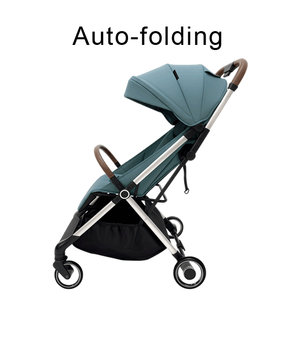 Auto-folding stroller that can be closed by one hand for one second