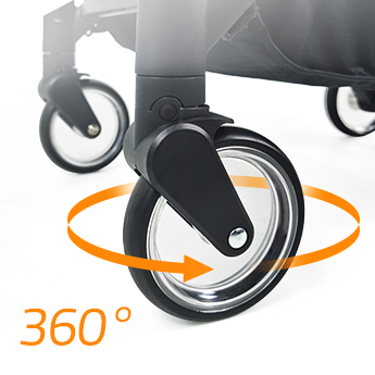 360° Flexible Swivel Wheels for Smooth Strolling