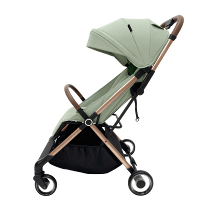 Green color baby stroller