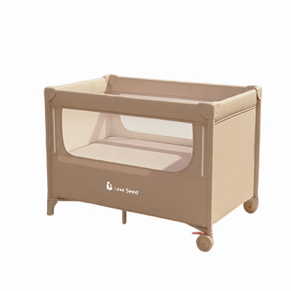 Khaki baby bedside crib