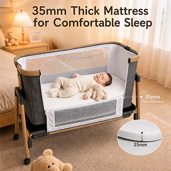 35mm Thick Supportive Mattress for Newborn Comfort