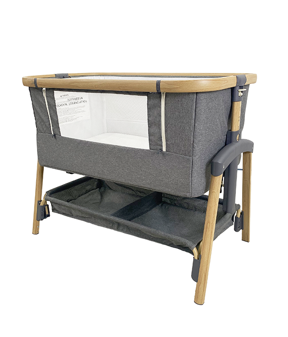 Babypie 7-Level Adjustable Bedside Crib for Newborns