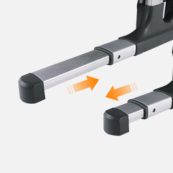 Retractable bed foot design