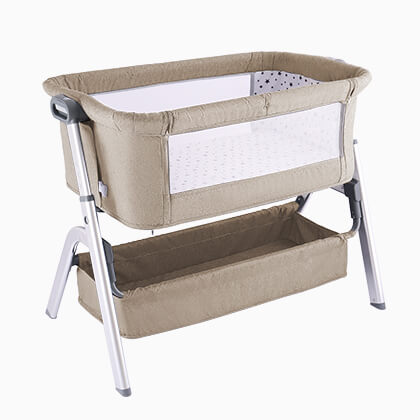 Khaki baby bedside crib