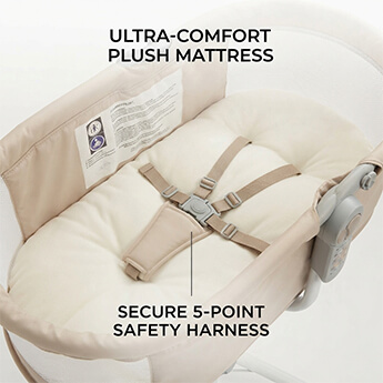 Comfortable Mattress & 5-Point Safety Harness