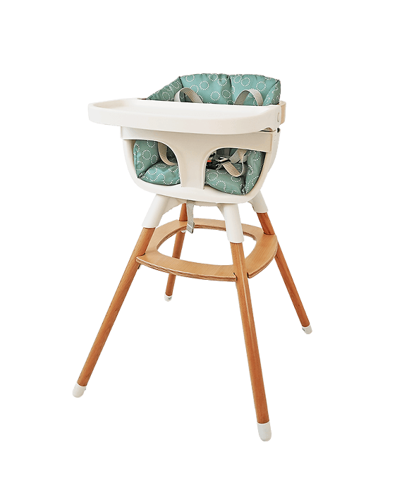 Babypie 360 rotation wooden baby high chair