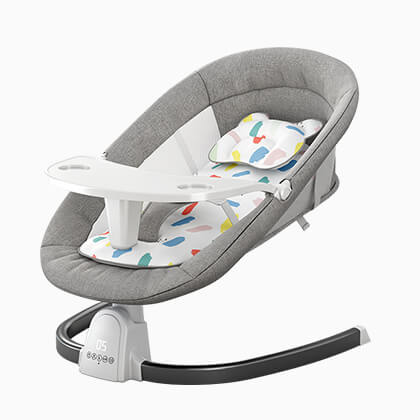 Grey Baby Electric Swing