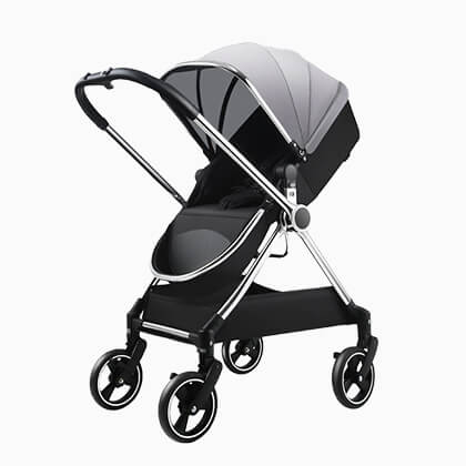 Gray baby stroller