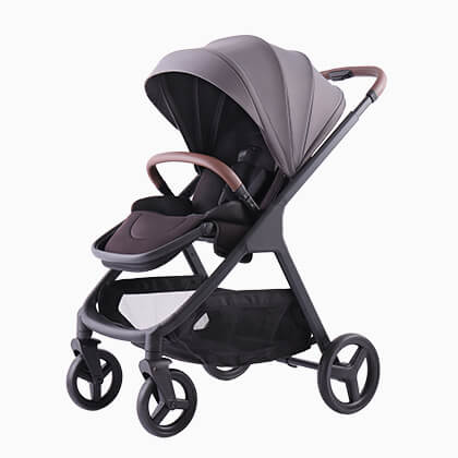Grey baby stroller