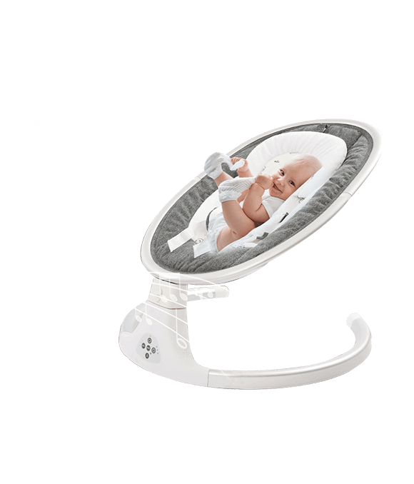 newborn in swing chair