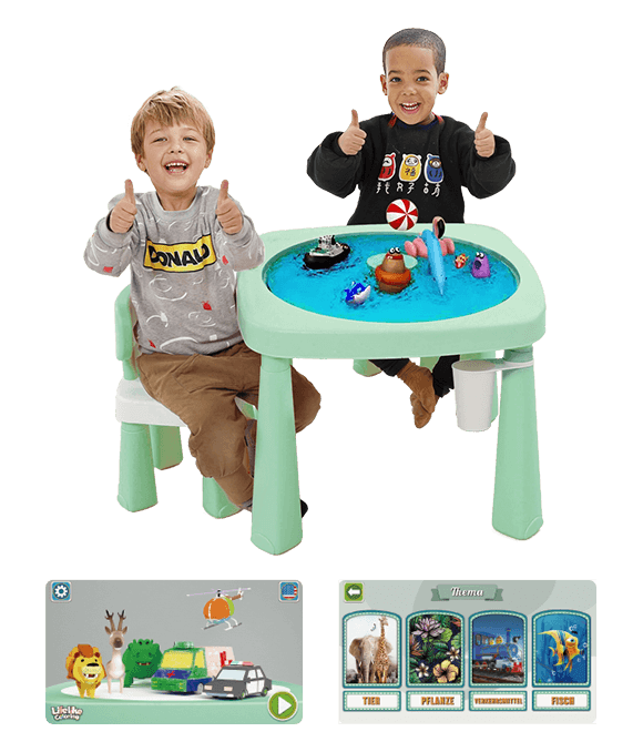 Babypie New intelligent interactive game desk plastic baby activity table with AR technology