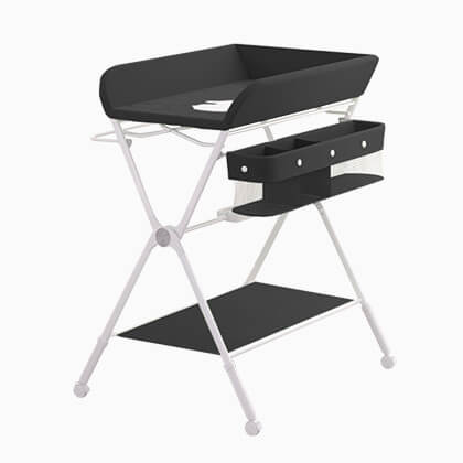 Black foldable baby changing table