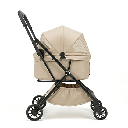 Beige color pet stroller