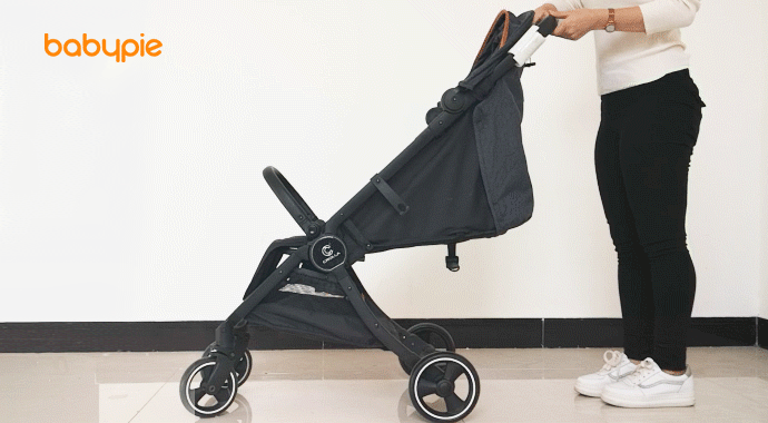 how to fold baby pram